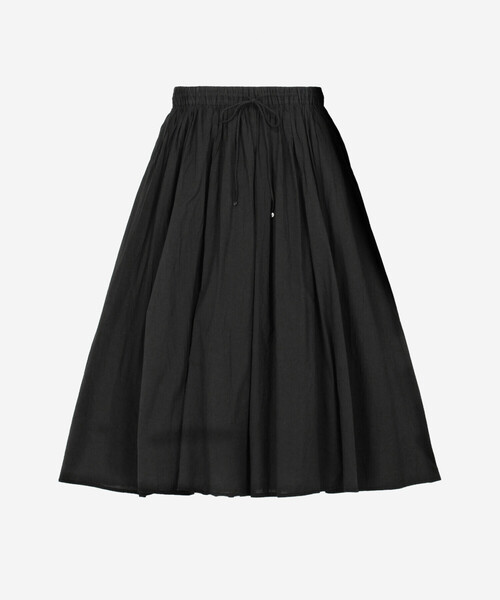 Bshop（ビショップ）の「INDIA INDUSTRY | コットンローン ギャザースカート WOMEN（スカート・レディース・オレンジ系その他/ブラック/ダークグリーン・1）」の4枚目の写真