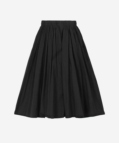 Bshop（ビショップ）の「INDIA INDUSTRY | コットンローン ギャザースカート WOMEN（スカート・レディース・オレンジ系その他/ブラック/ダークグリーン・1）」の5枚目の写真