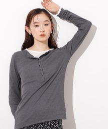 N.（N. Natural Beauty Basic） | ヘンリーネックシアーカットソー(Tシャツ/カットソー)