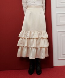 【LOULOU WILLOUGHBY】トリアセサテンティアードスカート