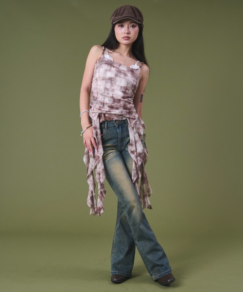 dispark（ディスパーク）の「DISPARK/ブラストスタッズフレアデニム（デニムパンツ・レディース・インディゴブルー/ブラック・MEDIUM/SMALL）」の11枚目の写真