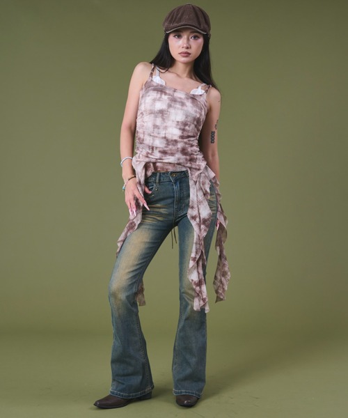 dispark（ディスパーク）の「DISPARK/ブラストスタッズフレアデニム（デニムパンツ・レディース・インディゴブルー/ブラック・MEDIUM/SMALL）」の18枚目の写真