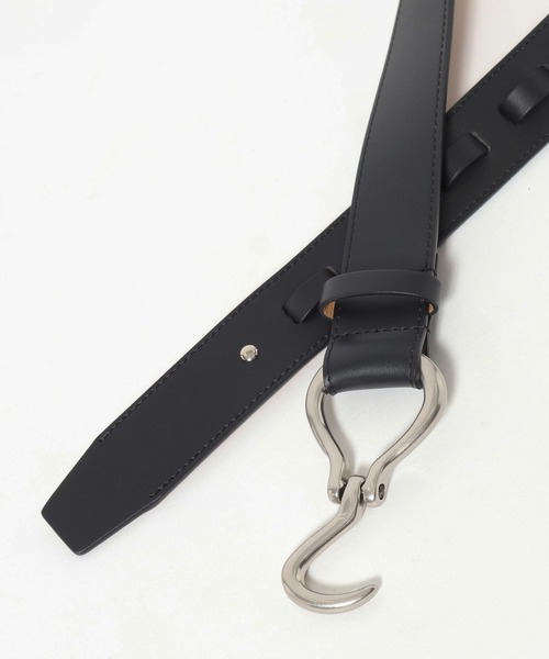 RAGEBLUE（レイジブルー）の「クラシック/フックデザイン床革ベルト（ベルト・メンズ・ブラック系その他・FREE）」の4枚目の写真