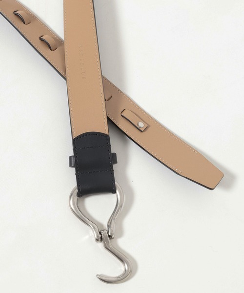 RAGEBLUE（レイジブルー）の「クラシック/フックデザイン床革ベルト（ベルト・メンズ・ブラック系その他・FREE）」の5枚目の写真