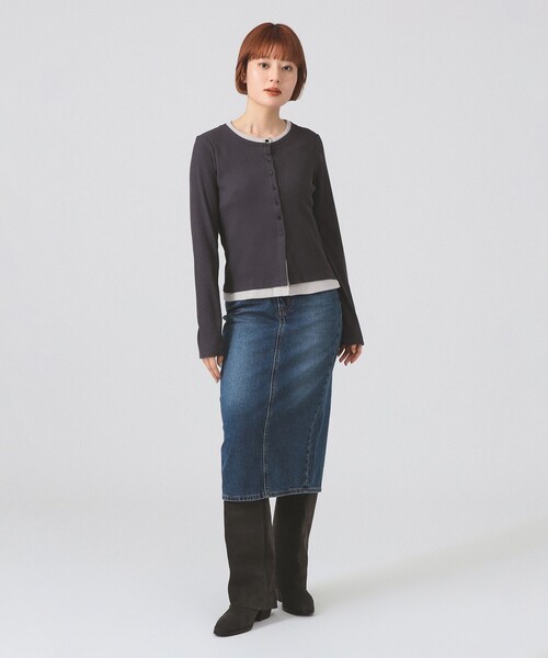 Levi's（リーバイス）の「LEVI’S(R) / HR バック スリット スカート（スカート・レディース・インディゴブルー・24inch/25inch）」の3枚目の写真