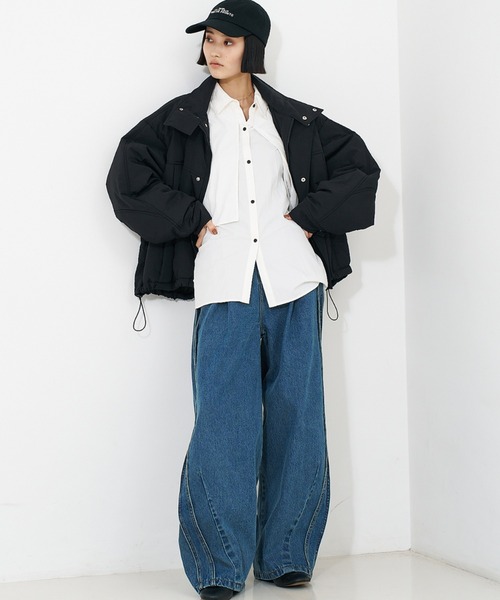 NOMINE（ノミネ）の「【ユニセックス】レイヤード風ヨーク オーバーサイズシャツ / ユニセックス ビッグシルエットシャツ（シャツ/ブラウス・レディース・ホワイト/ブラウン/ブラック/グレー/その他・フリー）」の11枚目の写真