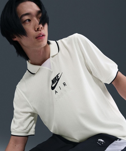 NIKE（ナイキ）の「ナイキ NIKE ナイキ エア フットボール JSY S/S トップ（ポロシャツ・メンズ・オフホワイト/ブラック・S/M/L/LL）」の18枚目の写真