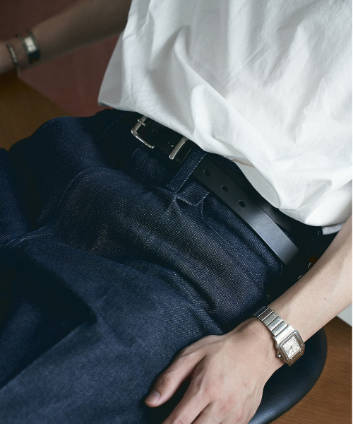 EARLE(アール)の「EARLE アール / Conversion belt nallow 牛革2WAYコンバージョンベルト / ER5542(ベルト・メンズ・ブラック/ブラウン・95cm/110cm)」の8枚目の写真