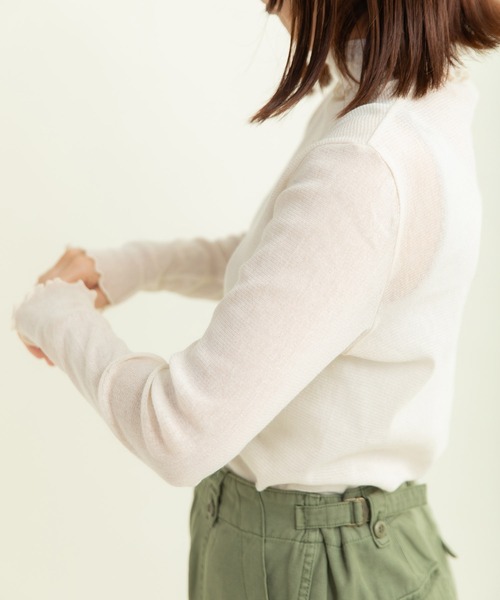 CHILD WOMAN（チャイルドウーマン）の「キラキララメチュール（Tシャツ/カットソー・レディース・アイボリー/ピンク/サックスブルー・FREE）」の5枚目の写真