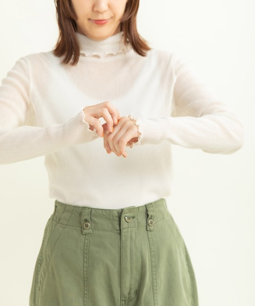 CHILD WOMAN（チャイルドウーマン）の「キラキララメチュール（Tシャツ/カットソー・レディース・アイボリー/ピンク/サックスブルー・FREE）」の4枚目の写真