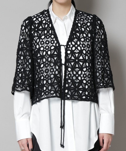 NANO universe（ナノユニバース）の「コットンコードレースジャケット（その他アウター・レディース・ブラック/ホワイト・FREE）」の18枚目の写真