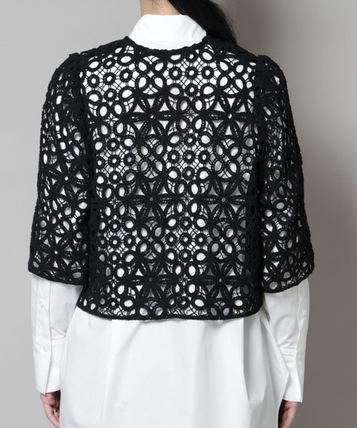 NANO universe（ナノユニバース）の「コットンコードレースジャケット（その他アウター・レディース・ブラック/ホワイト・FREE）」の20枚目の写真