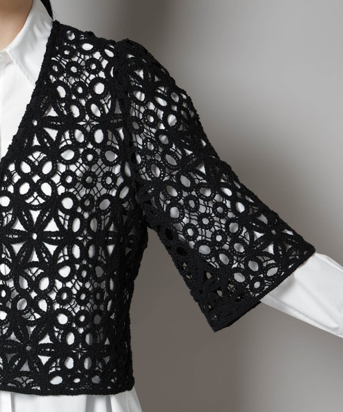 NANO universe（ナノユニバース）の「コットンコードレースジャケット（その他アウター・レディース・ブラック/ホワイト・FREE）」の22枚目の写真