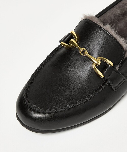 green label relaxing（グリーンレーベルリラクシング）の「ウォームビット モカシン シューズ 撥水（モカシン/デッキシューズ・レディース・ブラック/ライトグレー/その他1/モカ・25.5cm/25cm/24.5cm/24cm/23.5cm/23cm/22.5cm）」の6枚目の写真