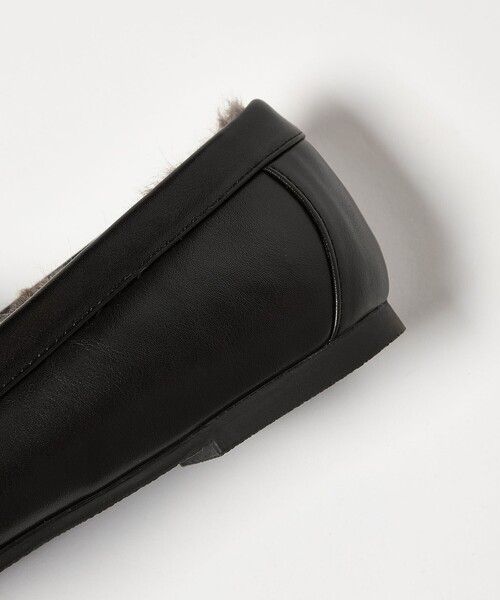 green label relaxing（グリーンレーベルリラクシング）の「ウォームビット モカシン シューズ 撥水（モカシン/デッキシューズ・レディース・ブラック/ライトグレー/その他1/モカ・25.5cm/25cm/24.5cm/24cm/23.5cm/23cm/22.5cm）」の5枚目の写真