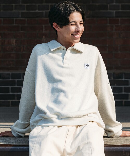 FREAK'S STORE(フリークスストア)の「限定展開 Columbia×FREAK'S STORE/コロンビア 別注 インペリアルパーク ポロカラースウェット(スウェット・メンズ・ネイビー/チャコールグレー/ブラック/ベージュ/グレー・SMALL/MEDIUM/LARGE/X-LARGE)」の13枚目の写真