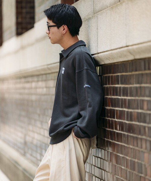 FREAK'S STORE(フリークスストア)の「限定展開 Columbia×FREAK'S STORE/コロンビア 別注 インペリアルパーク ポロカラースウェット(スウェット・メンズ・ネイビー/チャコールグレー/ブラック/ベージュ/グレー・SMALL/MEDIUM/LARGE/X-LARGE)」の19枚目の写真