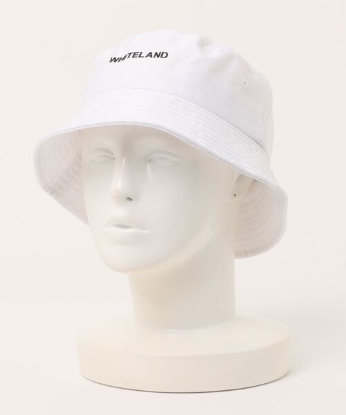 WHITELAND（ホワイトランド）の「【WEB&DEPOT限定】WHITELAND/ホワイトランド/バケットハット　ジェルロゴ（ハット・レディース・ホワイト/カーキ・F）」の2枚目の写真