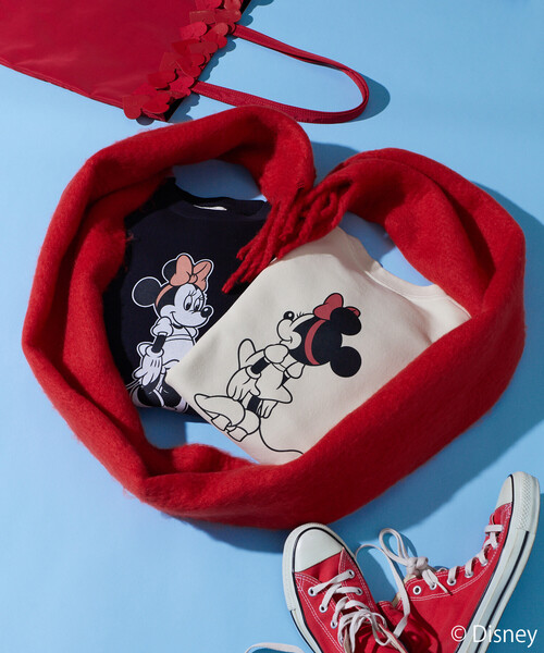 限定展開 別注/Minnie Mouse/ミニーマウス/前後 プリント vintage 加工
