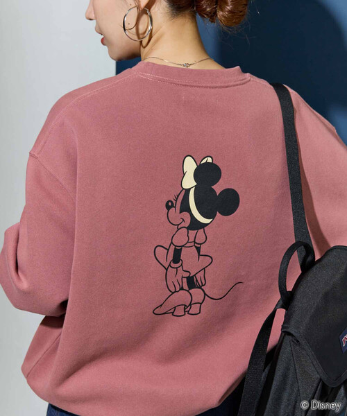 FREAK'S STORE(フリークスストア)の「限定展開 別注/Minnie Mouse/ミニーマウス/前後 プリント vintage 加工 スウェット(スウェット・レディース・ナチュラル/グレー/ブラック/ピンク/ベージュ・フリ-)」の11枚目の写真