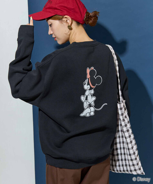 限定展開 別注/Minnie Mouse/ミニーマウス/前後 プリント vintage 加工