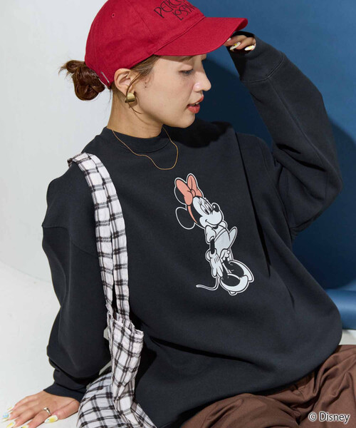 限定展開 別注/Minnie Mouse/ミニーマウス/前後 プリント vintage 加工