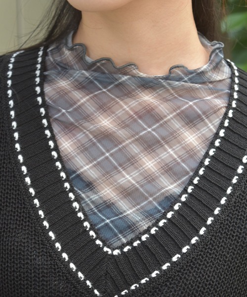 axes femme（アクシーズファム）の「連ボタンステッチニットベスト（ニット/セーター・レディース・ブラック/キナリ/モカ・FREE）」の21枚目の写真