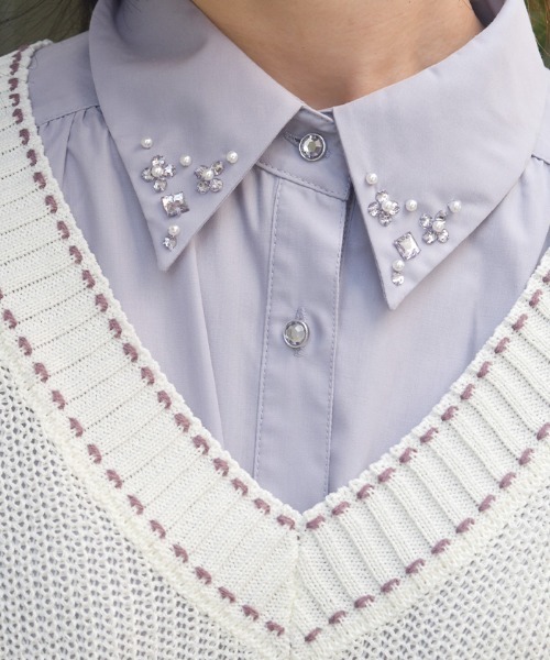 axes femme（アクシーズファム）の「連ボタンステッチニットベスト（ニット/セーター・レディース・ブラック/キナリ/モカ・FREE）」の22枚目の写真