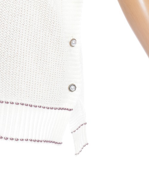 axes femme（アクシーズファム）の「連ボタンステッチニットベスト（ニット/セーター・レディース・ブラック/キナリ/モカ・FREE）」の16枚目の写真