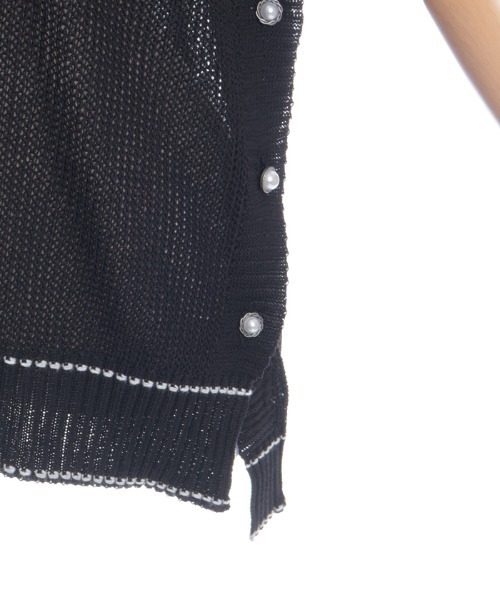 axes femme（アクシーズファム）の「連ボタンステッチニットベスト（ニット/セーター・レディース・ブラック/キナリ/モカ・FREE）」の11枚目の写真