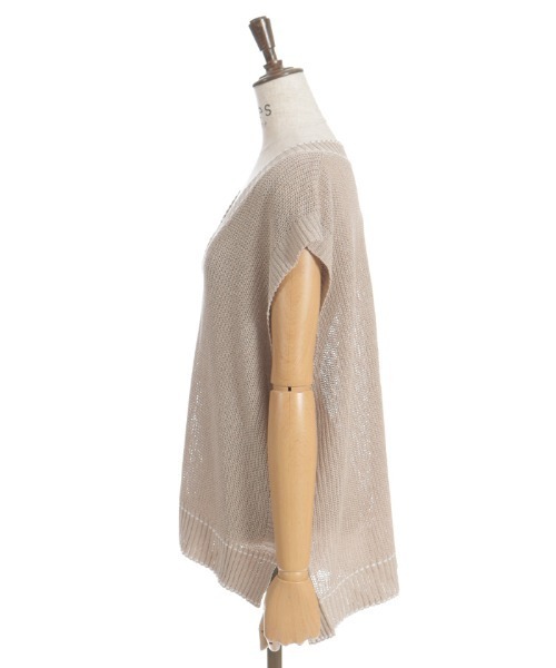 axes femme（アクシーズファム）の「連ボタンステッチニットベスト（ニット/セーター・レディース・ブラック/キナリ/モカ・FREE）」の4枚目の写真