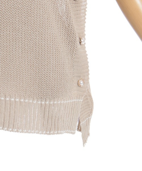 axes femme（アクシーズファム）の「連ボタンステッチニットベスト（ニット/セーター・レディース・ブラック/キナリ/モカ・FREE）」の7枚目の写真