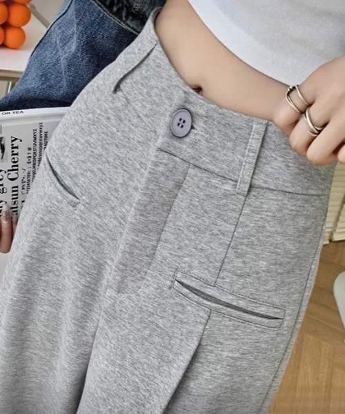 セール】【秋冬新作】ベルトループ付ききれいめスウェットパンツ