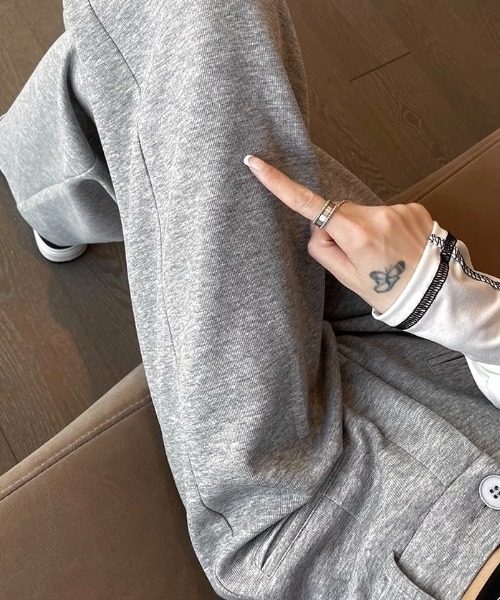 セール】【秋冬新作】ベルトループ付ききれいめスウェットパンツ