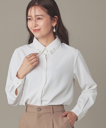 GLACIER lusso | 衿ビジュー付シャツ(シャツ/ブラウス)