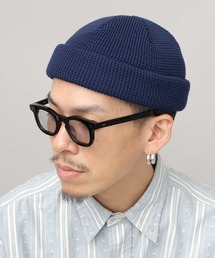 Mr.COVER（ミスターカバー）の「日本製 オーガニックコットン 3WAY ワッフル ロールニットキャップ (ロールキャップ・ミドルワッチ・シングルワッチ) 抗菌防臭効果（ニットキャップ/ビーニー）」