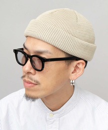 Mr.COVER（ミスターカバー）の「日本製 オーガニックコットン 3WAY ワッフル ロールニットキャップ （ロールキャップ・ミドルワッチ・シングルワッチ） 抗菌防臭効果（ニットキャップ/ビーニー）」