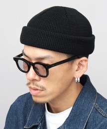 Mr.COVER（ミスターカバー）の「日本製 オーガニックコットン 3WAY ワッフル ロールニットキャップ （ロールキャップ・ミドルワッチ・シングルワッチ） 抗菌防臭効果（ニットキャップ/ビーニー）」