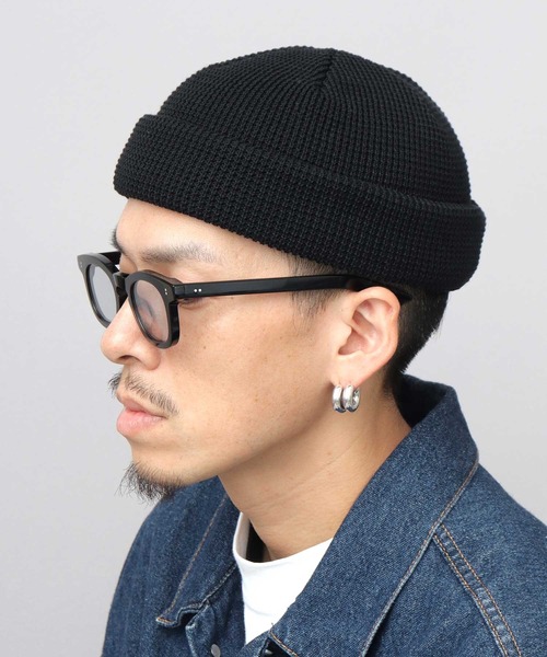 Mr.COVER（ミスターカバー）の「日本製 オーガニックコットン 3WAY ワッフル ロールニットキャップ （ロールキャップ・ミドルワッチ・シングルワッチ） 抗菌防臭効果（ニットキャップ/ビーニー・メンズ・オフホワイト/アーミー/ブラック/オレンジ/ネイビー/チャコール・FREE）」の14枚目の写真