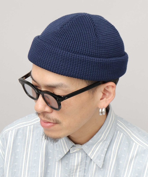 Mr.COVER（ミスターカバー）の「日本製 オーガニックコットン 3WAY ワッフル ロールニットキャップ （ロールキャップ・ミドルワッチ・シングルワッチ） 抗菌防臭効果（ニットキャップ/ビーニー・メンズ・オフホワイト/アーミー/ブラック/オレンジ/ネイビー/チャコール・FREE）」の9枚目の写真