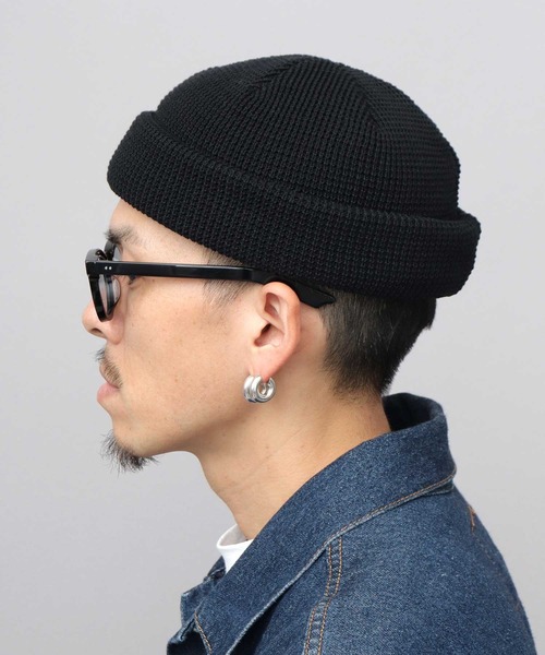 Mr.COVER（ミスターカバー）の「日本製 オーガニックコットン 3WAY ワッフル ロールニットキャップ （ロールキャップ・ミドルワッチ・シングルワッチ） 抗菌防臭効果（ニットキャップ/ビーニー・メンズ・オフホワイト/アーミー/ブラック/オレンジ/ネイビー/チャコール・FREE）」の11枚目の写真