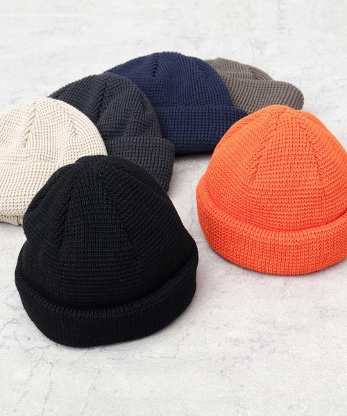 Mr.COVER（ミスターカバー）の「日本製 オーガニックコットン 3WAY ワッフル ロールニットキャップ （ロールキャップ・ミドルワッチ・シングルワッチ） 抗菌防臭効果（ニットキャップ/ビーニー・メンズ・オフホワイト/アーミー/ブラック/オレンジ/ネイビー/チャコール・FREE）」の22枚目の写真
