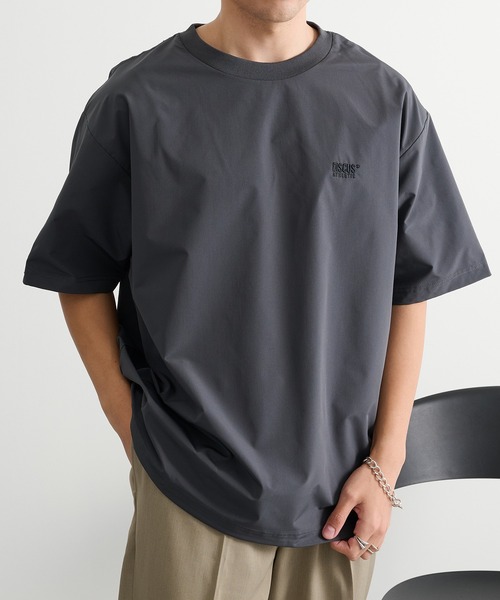 DISCUS(ディスカス)の「【DISCUS】マイクロリップストップ ドローコードTシャツ セットアップ可能 6222-2605 MNY(Tシャツ/カットソー・メンズ・ブラック/チャコールグレー・L/M/XL)」の1枚目の写真