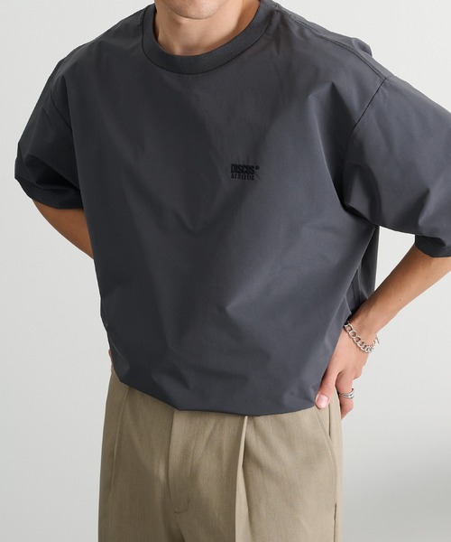 DISCUS(ディスカス)の「【DISCUS】マイクロリップストップ ドローコードTシャツ セットアップ可能 6222-2605 MNY(Tシャツ/カットソー・メンズ・ブラック/チャコールグレー・L/M/XL)」の3枚目の写真