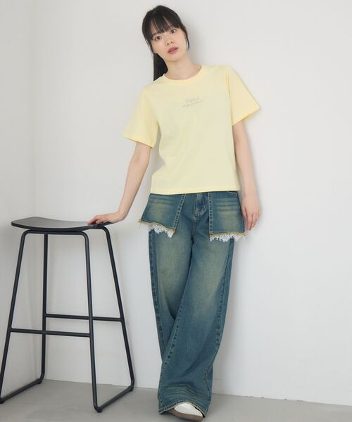 RETRO GIRL（レトロガール）の「スカートドッキングデニムPT（デニムパンツ・レディース・ダークブルー/ブルー系その他・FREE）」の18枚目の写真