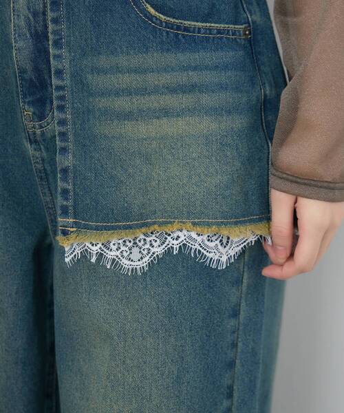 RETRO GIRL（レトロガール）の「スカートドッキングデニムPT（デニムパンツ・レディース・ダークブルー/ブルー系その他・FREE）」の21枚目の写真