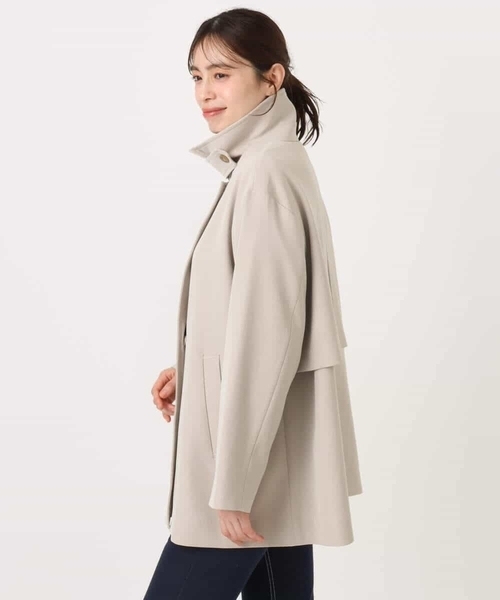 OFUON le MK（オフオンルエムケー）の「【2025AW】ミドル丈スタンドコート/洗える/WEB限定サイズあり（その他アウター・レディース・ネイビー/ベージュ・40/38/36）」の8枚目の写真