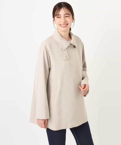 OFUON le MK（オフオンルエムケー）の「【2025AW】ミドル丈スタンドコート/洗える/WEB限定サイズあり（その他アウター・レディース・ネイビー/ベージュ・40/38/36）」の9枚目の写真