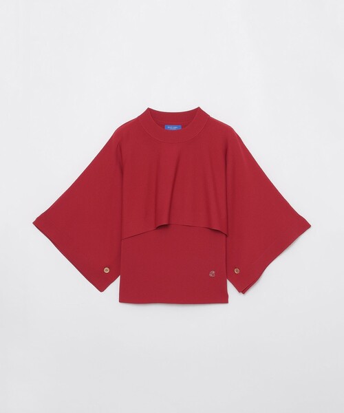 BLUE LABEL CRESTBRIDGE(ブルーレーベルクレストブリッジ)の「ドライレーヨンストレッチケープ付きニット(ニット/セーター・レディース・レッド系その他/ダークネイビー/ブルー系その他2・38)」の12枚目の写真