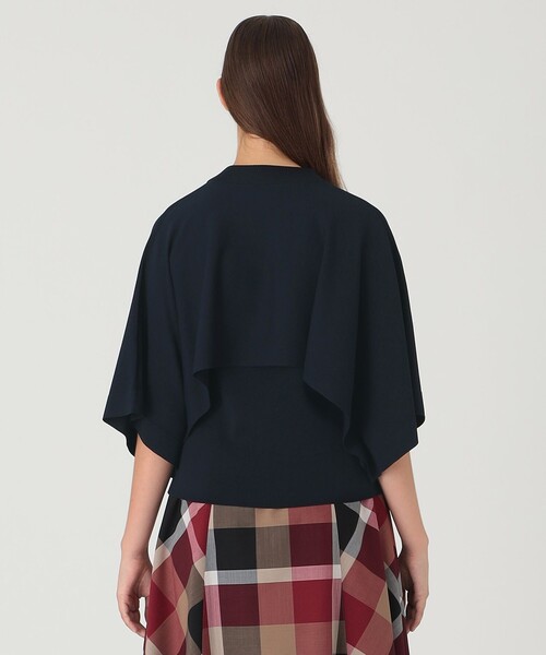 BLUE LABEL CRESTBRIDGE(ブルーレーベルクレストブリッジ)の「ドライレーヨンストレッチケープ付きニット(ニット/セーター・レディース・レッド系その他/ダークネイビー/ブルー系その他2・38)」の15枚目の写真